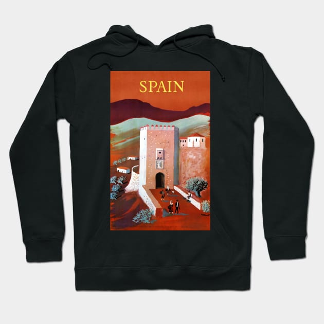 Vintage Travel Poster Spain Hoodie by vintagetreasure